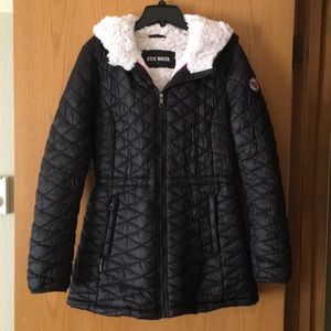 Ladies quilted faux fur lined jacket